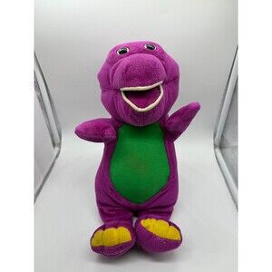 Vintage Barney The Purple Dinosaur Plush Lyons Group Stuffed Animal Toy 12"
